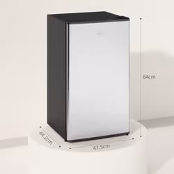 HOMCOM 91L Freestanding Under Counter Fridge Silver Tone