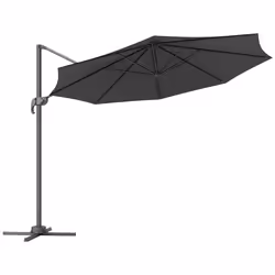 Outsunny 3 x 3(m) Cantilever Parasol Garden Umbrella with Cross Base Black - Additional view 8