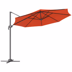 Outsunny 3 x 3(m) Cantilever Parasol Garden Umbrella with Cross Base Orange - Additional view 8