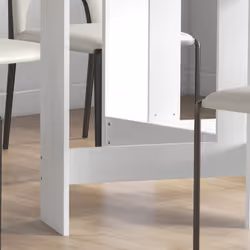 HOMCOM Oval Kitchen Table for Dining Room, Small Space - White - Additional view 6