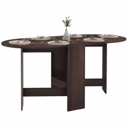 HOMCOM Oval Kitchen Table for Dining Room, Small Space - Brown - Additional view 8