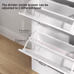 HOMCOM Shoe Cabinet w/ 4 Drawers Shoe Storage Organiser for 18 Pairs Black - Additional view 4