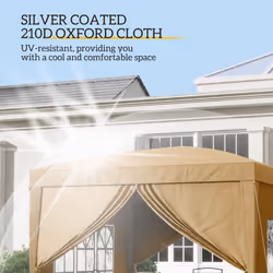 Outsunny 3x3(m) Pop Up Gazebo Party Tent Canopy Marquee with Storage Bag - Additional view 4