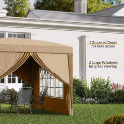 Outsunny 3x3(m) Pop Up Gazebo Party Tent Canopy Marquee with Storage Bag - Additional view 6