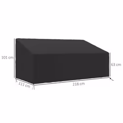 Outsunny 3 Seater Rain Cover Garden Sofa Chair Bench Protector 218x111x101cm