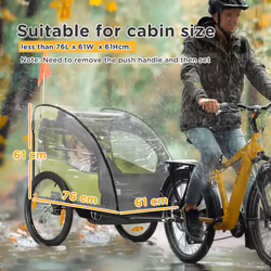 HOMCOM Baby Bike Trailer Cover, Bicycle Trailer Storage Cover Anti Dust Rain