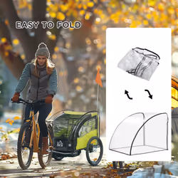 HOMCOM Baby Bike Trailer Cover, Bicycle Trailer Storage Cover Anti Dust Rain - Additional view 4