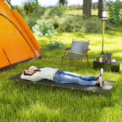 Outsunny Lightweight Camping Cot Portable Compact Sleeping Bed w/ Carry Bag