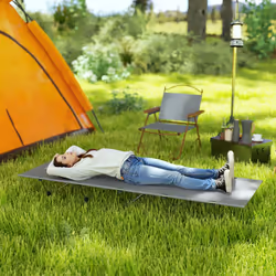 Outsunny Lightweight Camping Cot Portable Compact Sleeping Bed w/ Carry Bag