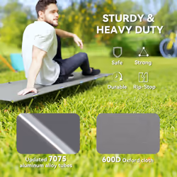 Outsunny Lightweight Camping Cot Portable Compact Sleeping Bed w/ Carry Bag