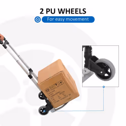 HOMCOM Heavy Duty Aluminium Foldable Hand Truck Trolley, 70KG Load Capacity - Additional view 4