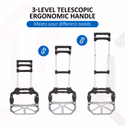 HOMCOM Heavy Duty Aluminium Foldable Hand Truck Trolley, 70KG Load Capacity - Additional view 5