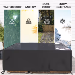 Outsunny Large Garden Set Square Cover Outdoor Furniture Waterproof Resist Fade - Additional view 4