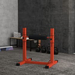 SPORTNOW Bulgarian Split Squat Stand, 12-Level Leg Training Machine, Red