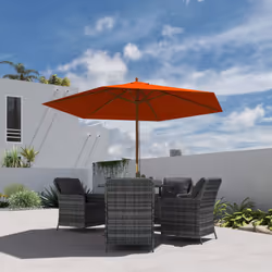 Outsunny 2.5m Wood Garden Parasol Sun Shade Outdoor Wooden Umbrella Canopy - Additional view 6