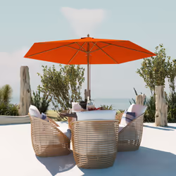 Outsunny 2.5m Wood Garden Parasol Sun Shade Outdoor Wooden Umbrella Canopy - Additional view 7