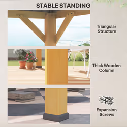 Outsunny 3x(3)M Double-Tier Hardtop Gazebo, Outdoor Patio Shelter, Grey