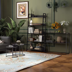 HOMCOM Nesting Tables Set of 2, End Table with Removable Tabletop Tray Black - Additional view 8