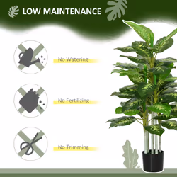 HOMCOM Artificial Evergreen Tree Fake Plant in Pot Indoor Decor - Additional view 4