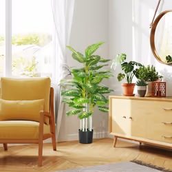 HOMCOM Artificial Evergreen Tree Fake Plant in Pot Indoor Decor - Additional view 8
