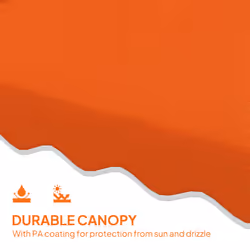 Outsunny 2.5m Cantilever Garden Parasol Umbrella with Cross Base, Orange