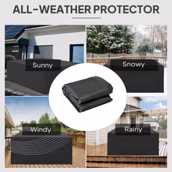 Outsunny 275x205cm Outdoor Furniture Protective Cover Black