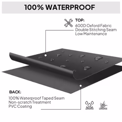 Outsunny 275x205cm Outdoor Furniture Protective Cover Black