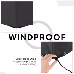 Outsunny 275x205cm Outdoor Furniture Protective Cover Black - Additional view 4