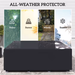 Outsunny 225x210cm Outdoor Garden Furniture Protective Cover Black