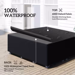 Outsunny 225x210cm Outdoor Garden Furniture Protective Cover Black