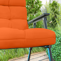 Outsunny 2pc Outdoor Seat Cushion with Backrest, Ties, for Garden, Orange - Additional view 8