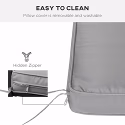 Outsunny Garden Bench Cushion 2 Seater Seat Pad Indoor& Outdoor Use