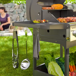 Outsunny 3 Burner Propane Gas BBQ Grill with See-through Lid and Thermometer - Additional view 7