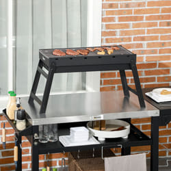 Outsunny Portable Charcoal Grill with Pull-Out Charcoal Basin