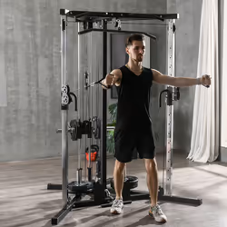 SPORTNOW Home Gym Machine, 15-Position Adjustable Training Workout Station