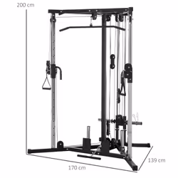 SPORTNOW Home Gym Machine, 15-Position Adjustable Training Workout Station