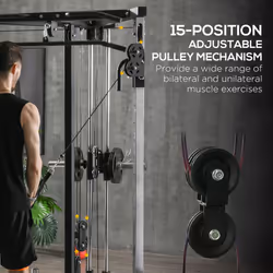 SPORTNOW Home Gym Machine, 15-Position Adjustable Training Workout Station - Additional view 4