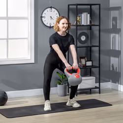 SPORTNOW 14kg Kettle Bell with Handle for Home Gym, Red and Grey - Additional view 6