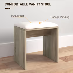 HOMCOM Dressing Table with Mirror and Stool, Makeup Desk for Bedroom - Additional view 5