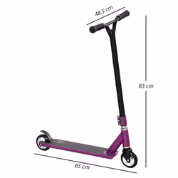 HOMCOM Stunt Scooter Entry Level Tricks Scooter for 14+ Beginners - Purple