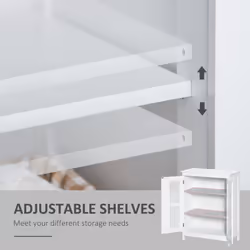 kleankin Modern Bathroom Cabinet, Freestanding Floor Cabinet with Storage, White - Additional view 4