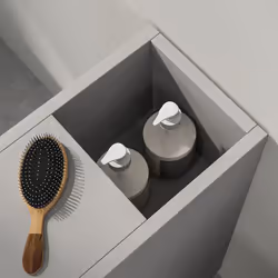 kleankin Slim Bathroom Storage with 2 Drawers, 2 Open and Wheels, Grey - Additional view 8