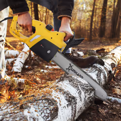 DURHAND Electric Chainsaw Garden Tools, 2000 W for Wood, Yellow
