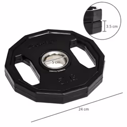 SPORTNOW Olympic Weight Plates Set with 2"/5cm Holes for Home Gym, 2 x 5kg