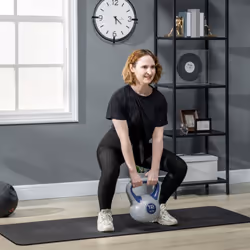 SPORTNOW 12kg Kettle Bell with Handle for Home Gym, Dark Blue and Grey - Additional view 6