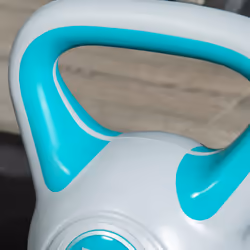 SPORTNOW 10kg Kettle Bell with Handle for Home Gym, Light Blue and Grey - Additional view 8