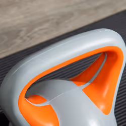 SPORTNOW 8kg Kettle Bell with Handle for Home Gym, Orange and Grey - Additional view 8