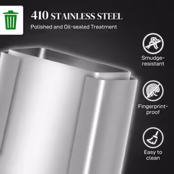 HOMCOM 2 x 30L Double Kitchen Bin, Pedal Bin with Soft-Close Lid, Silver - Additional view 4
