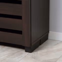 HOMCOM Shoe Storage Cabinet with Slatted Doors for 15 Pairs of Shoes Brown - Additional view 6