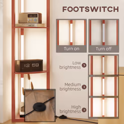 HOMCOM Corner Floor Lamp with Dimmable Warm White LED Light, for Living Room - Additional view 5